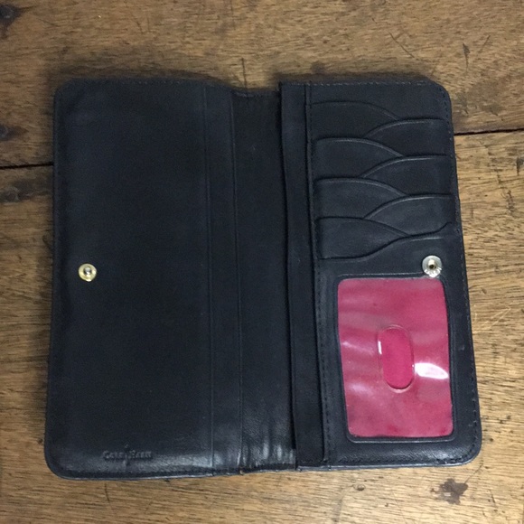 Vintage Cole Haan black leather wallet checkbook - Picture 4 of 6